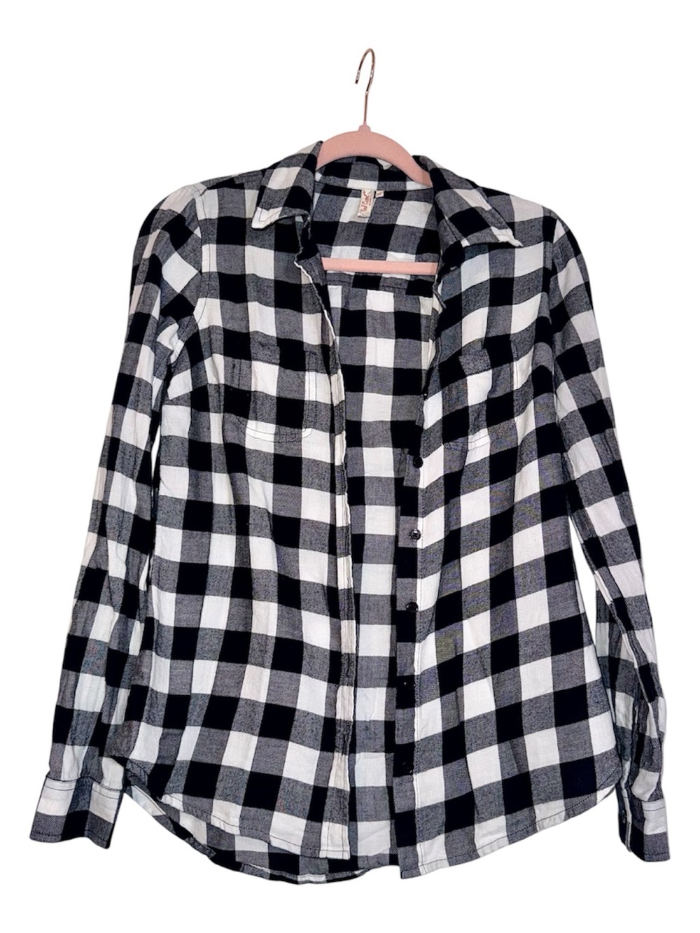 Red Camel Brand, Black & White Plaid Button-Down Shirt, SIZE XS, Worn Once! EUC!